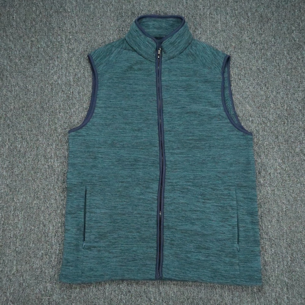 Bonobos Vest Mens Small Green Blue Full Zip Pocket Performance Preppy
